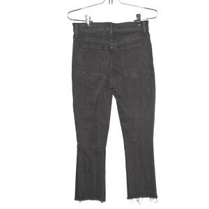 Abercrombie & Fitch The Skinny High Rise Jeans Washed Black Raw Hem 26 2s Womens